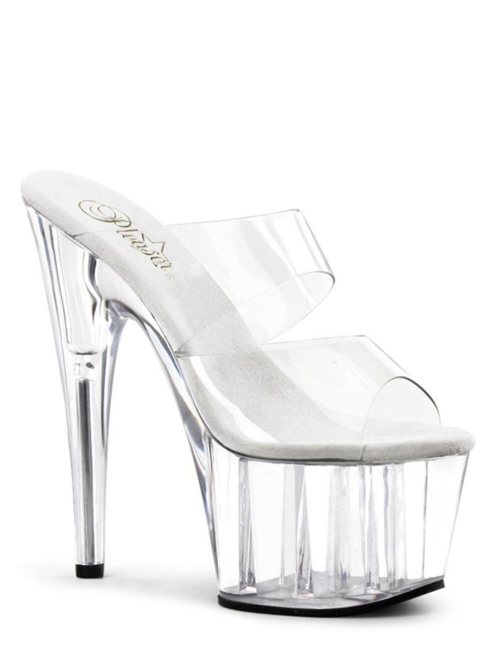 Pleaser Adore 702 Clear Platform Heels Sandals
